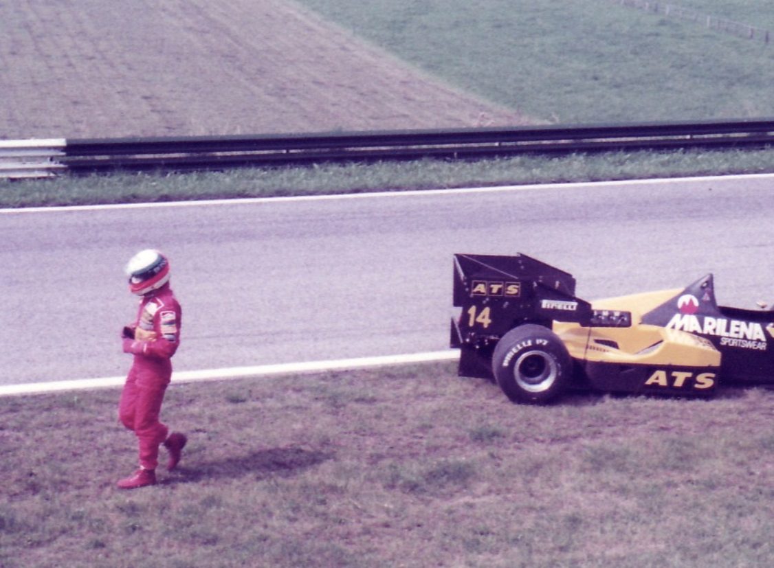 Historische Aufnahme vom Österreichring 1984, Diensthundeeinsatz